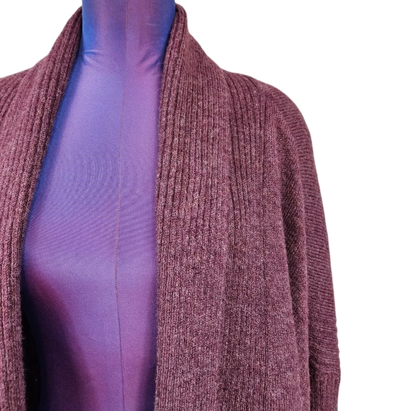NWT A New Day Aubergine Cozy Relaxed Fit Cardigan Sweater Size One Size R8 - Picture 2 of 9